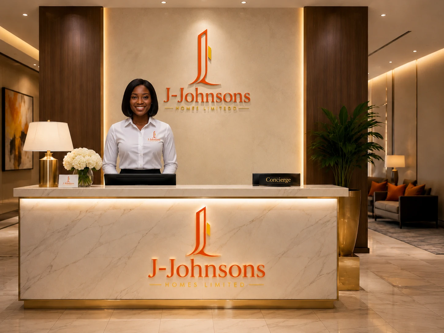 Luxury hotel reception